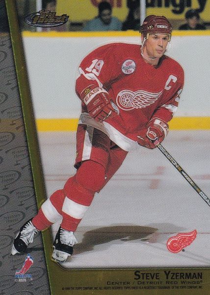 insert karta STEVE YZERMAN 98-99 Topps Finest Double Sided Mystery číslo M36